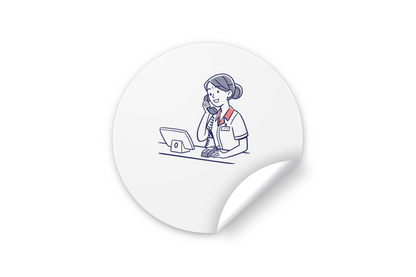 Réceptionniste Accueillante | Design SVG Élégant | Bureau Moderne