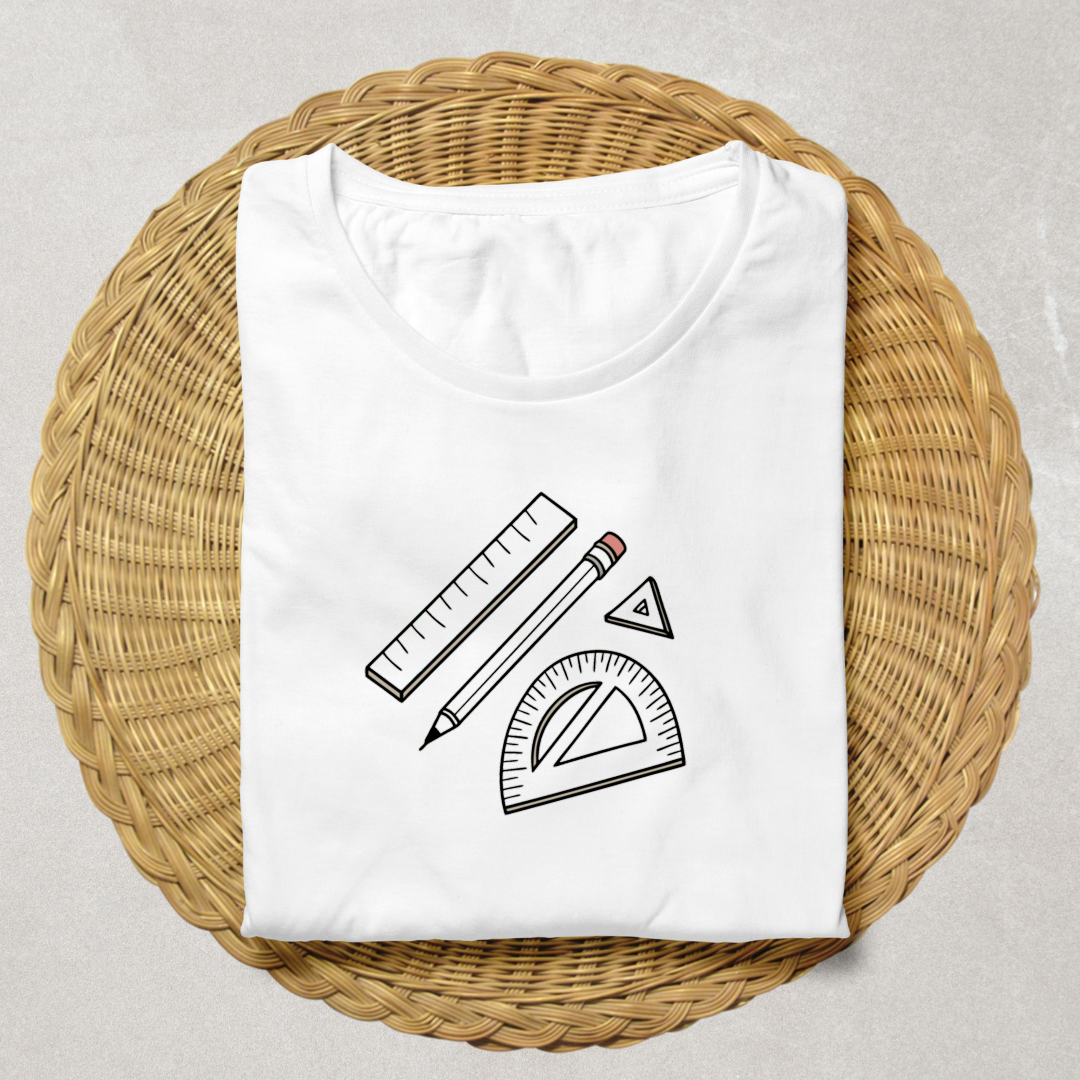 T-shirt minimaliste avec icône numérique épurée sur fond neutre élégance et simplicité