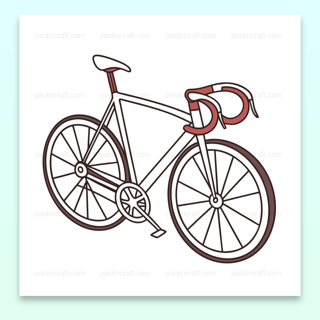 Image vectorielle d'un vélo de course élégant, idéal pour projets de sport et de déco.