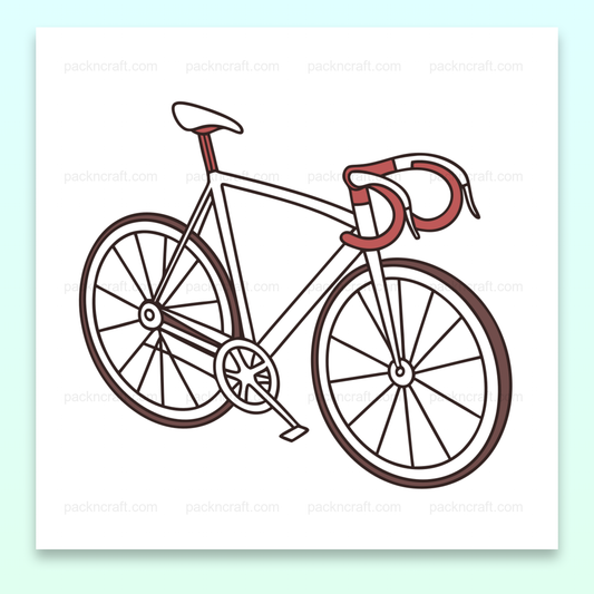 Image vectorielle d'un vélo de course élégant, idéal pour projets de sport et de déco.