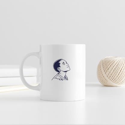 Mug avec motif espoir garçon rêveur tourné vers le ciel pour une pause inspirante