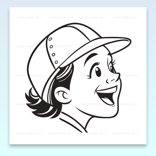 Illustration vectorielle d'un jeune garçon souriant, utilisation en papeterie et décoration.