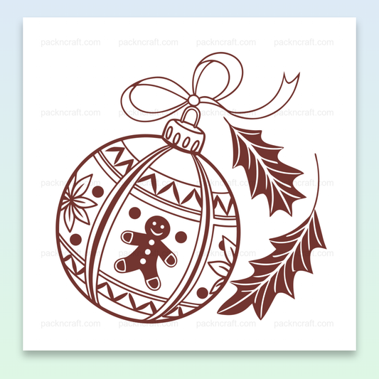 Illustration de boule de Noël festive, idéale pour DIY et décoration