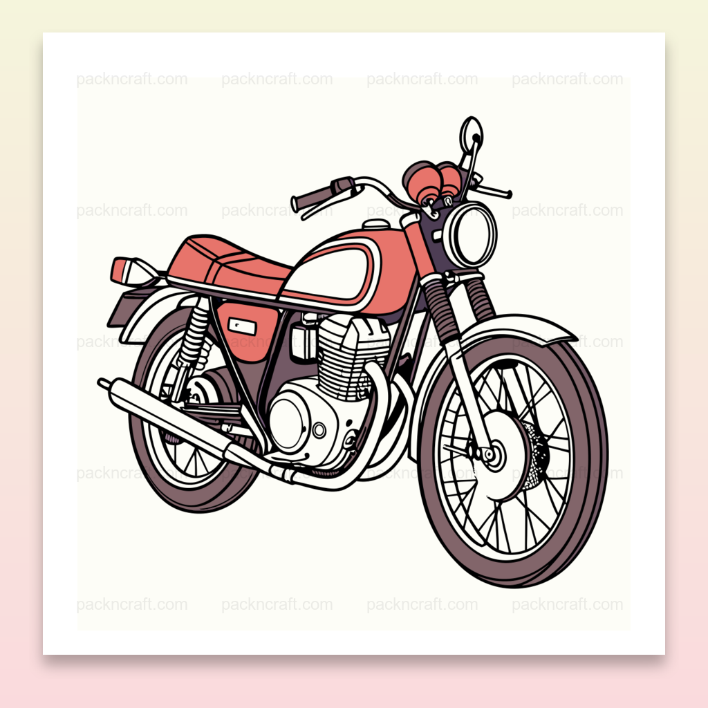 Illustration de la Honda CB750 1969 vintage pour les projets DIY
