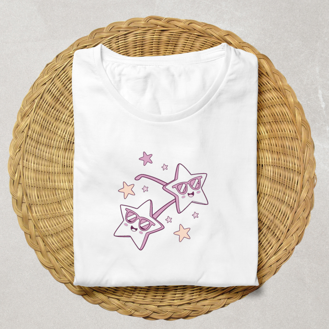 T-shirt étoile kawaii, look ludique et original