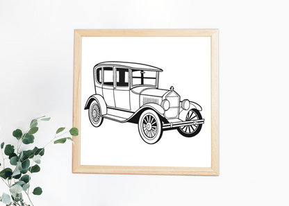Ford Model T Vintage | Style Classique SVG | Automobile Historique