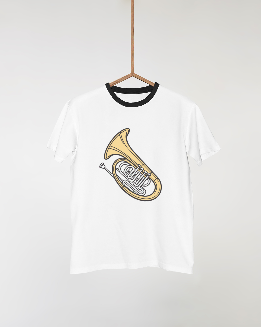 T-shirt avec design cartoon rétro d'un instrument musical vintage