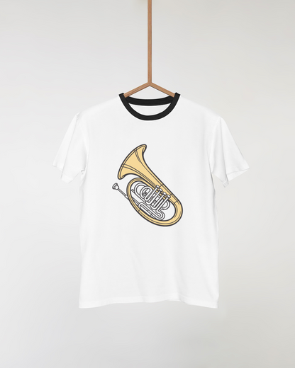 T-shirt avec design cartoon rétro d'un instrument musical vintage