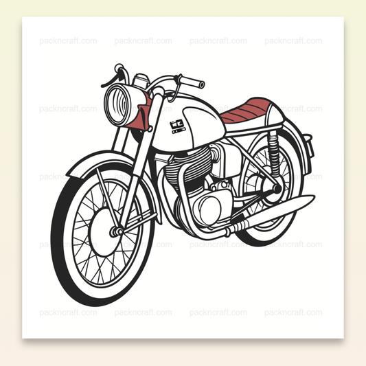 Illustration SVG détaillée de la moto Matchless G80 1950 pour projets créatifs