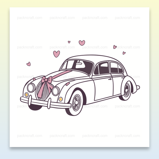 Illustration SVG 'Just Married' vintage pour projets DIY