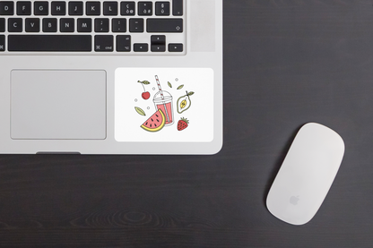 Sticker au style doodle avec icône de boisson fruitée et rafraîchissante