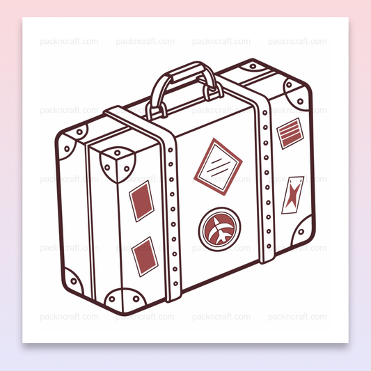 Illustration vectorielle de valise vintage pour projets de voyage et déco
