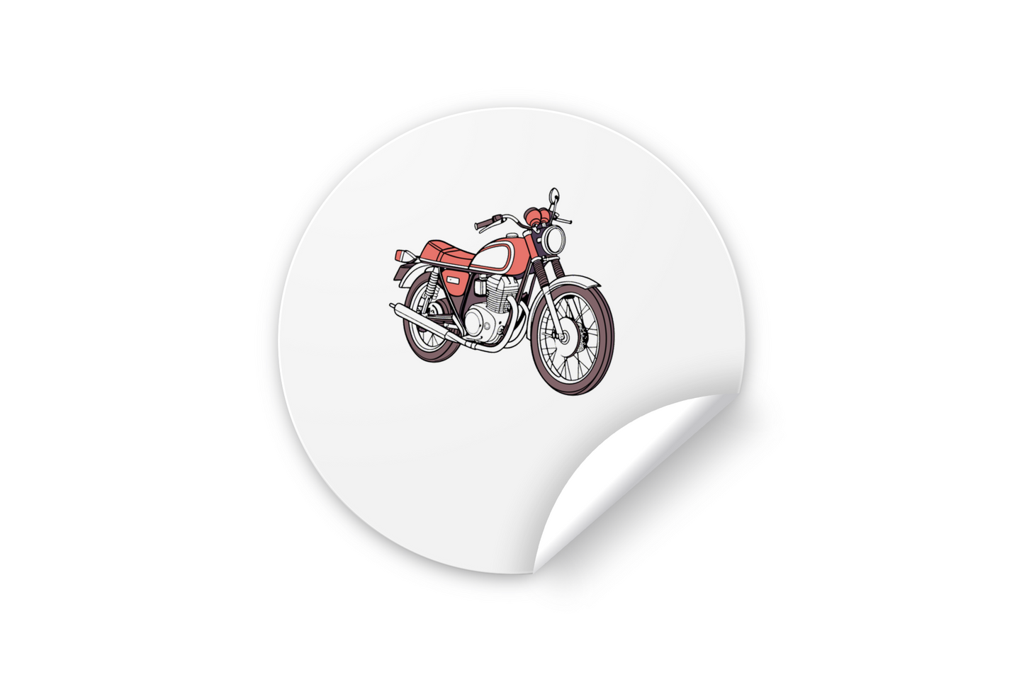 Sticker rétro avec illustration de la Honda CB750 1969