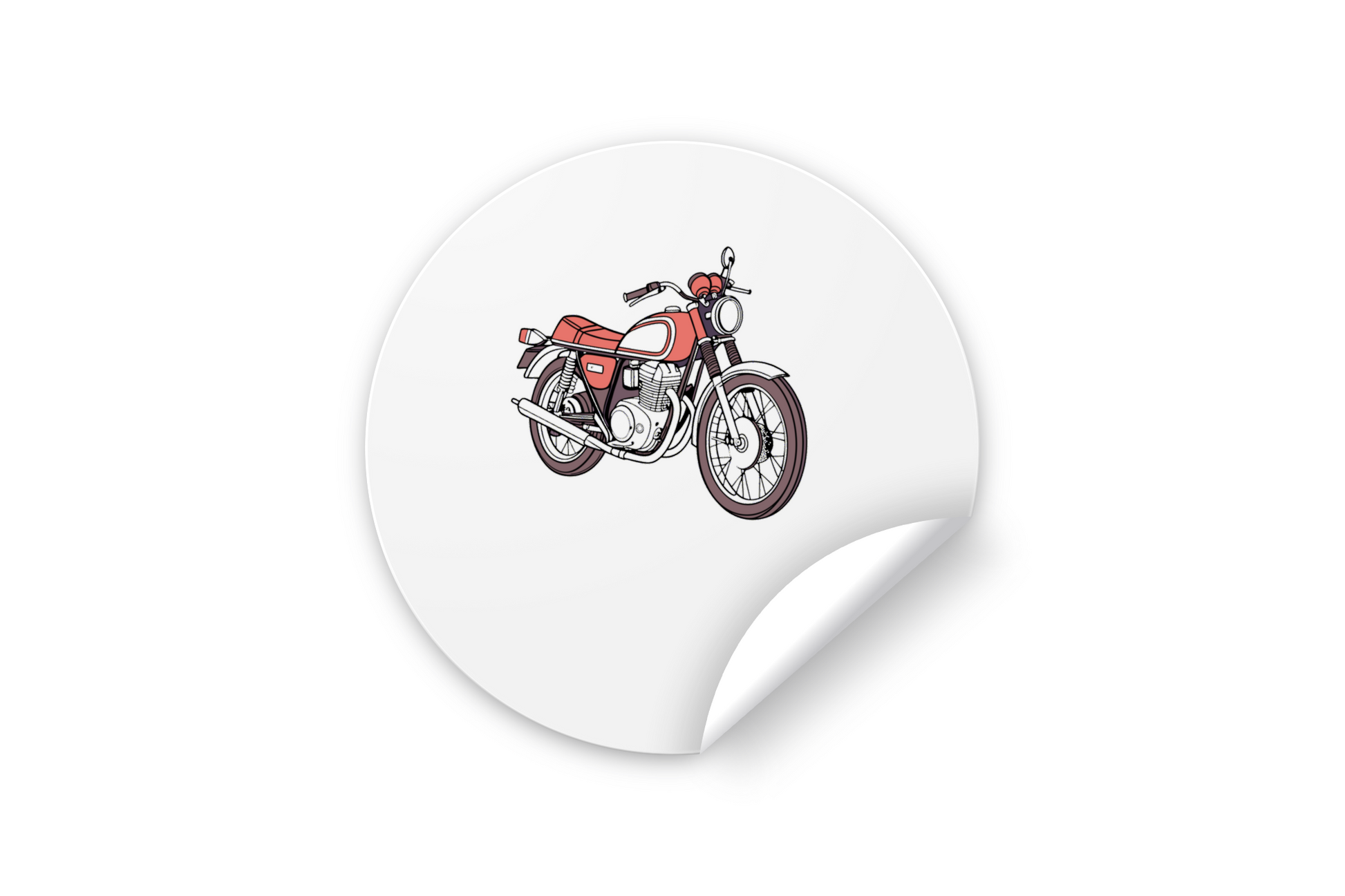 Sticker rétro avec illustration de la Honda CB750 1969