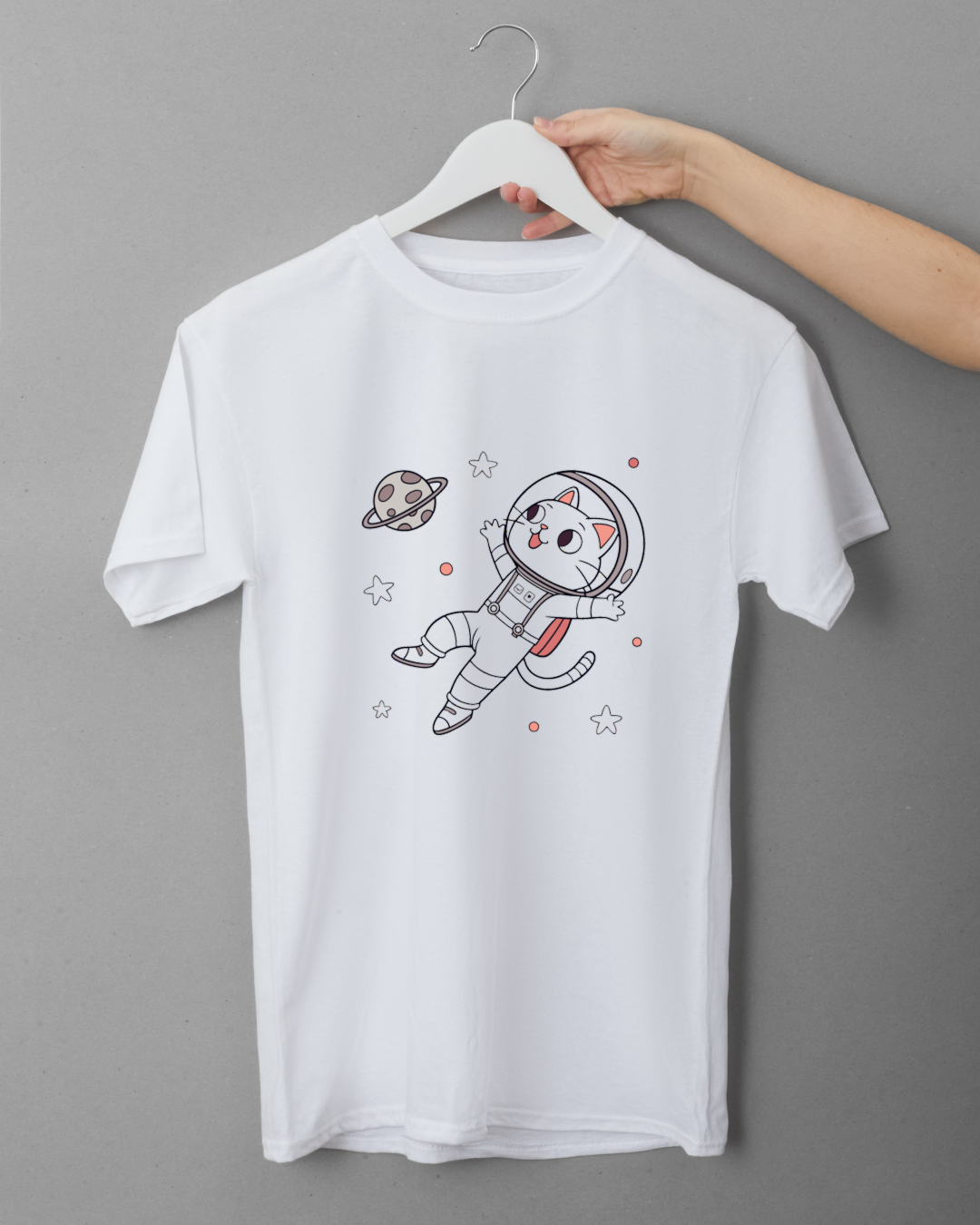 T-shirt fun avec chat astronaute joyeux pour les fans d'exploration spatiale