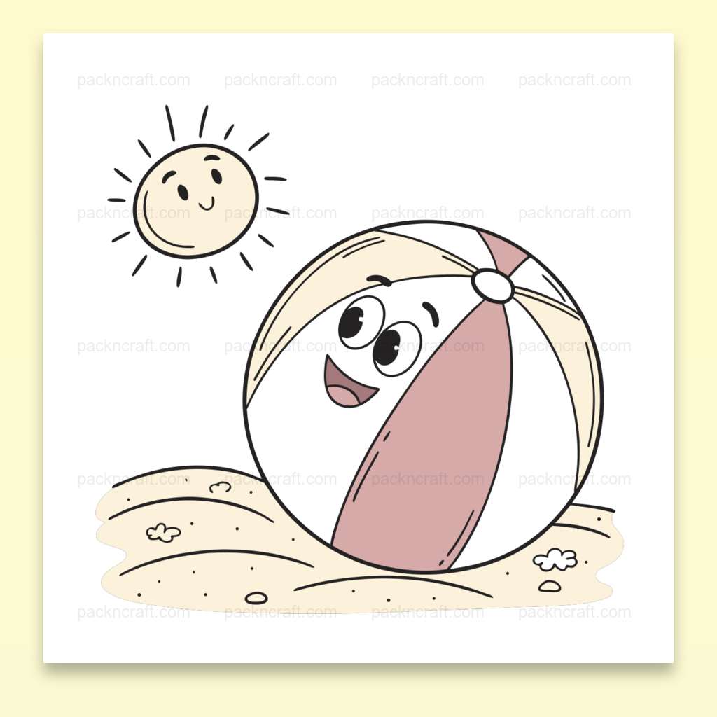 Illustration vectorielle de balle de plage joyeuse pour projets créatifs et décoratifs.