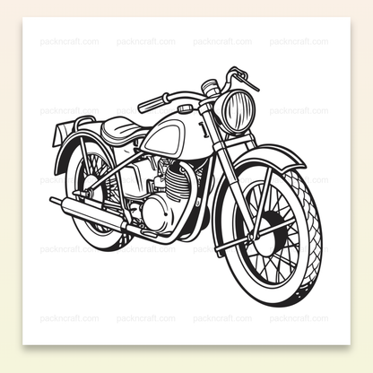 Illustration de la moto vintage Matchless G3 1940 en SVG numérique.