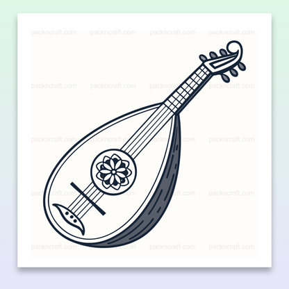 Illustration de luth enchanteur en style vectoriel unique pour projets créatifs