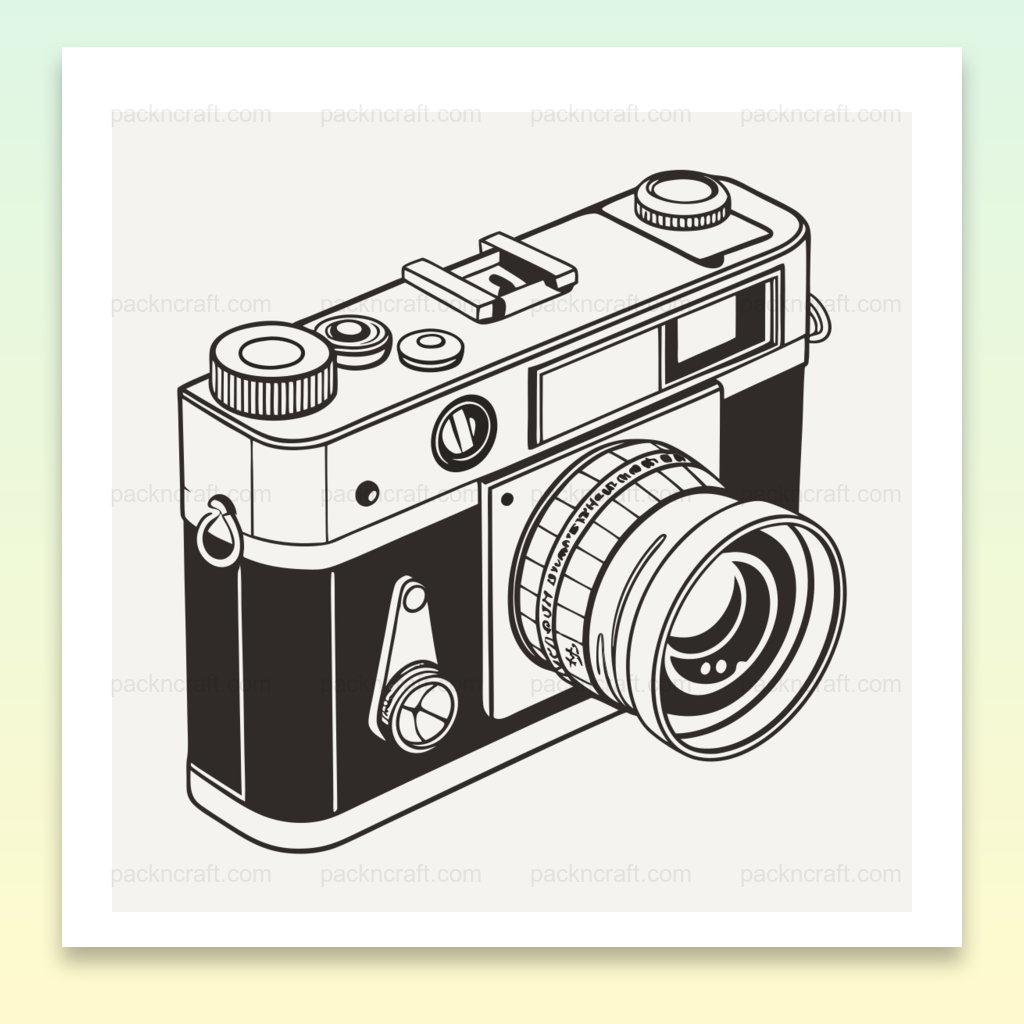 Illustration rétro d'appareil photo pour décoration vintage