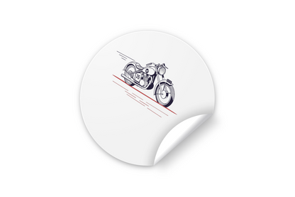 Sticker moto vintage en SVG pour créations artistiques.