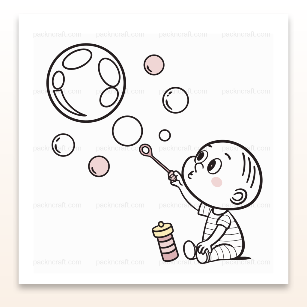 Image du design Kawaii de bulles pour usages divers, numérique et imprimable.