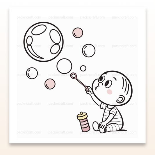 Image du design Kawaii de bulles pour usages divers, numérique et imprimable.