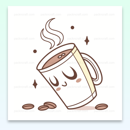 Illustration vectorielle de tasse de café rêveuse pour décoration et DIY