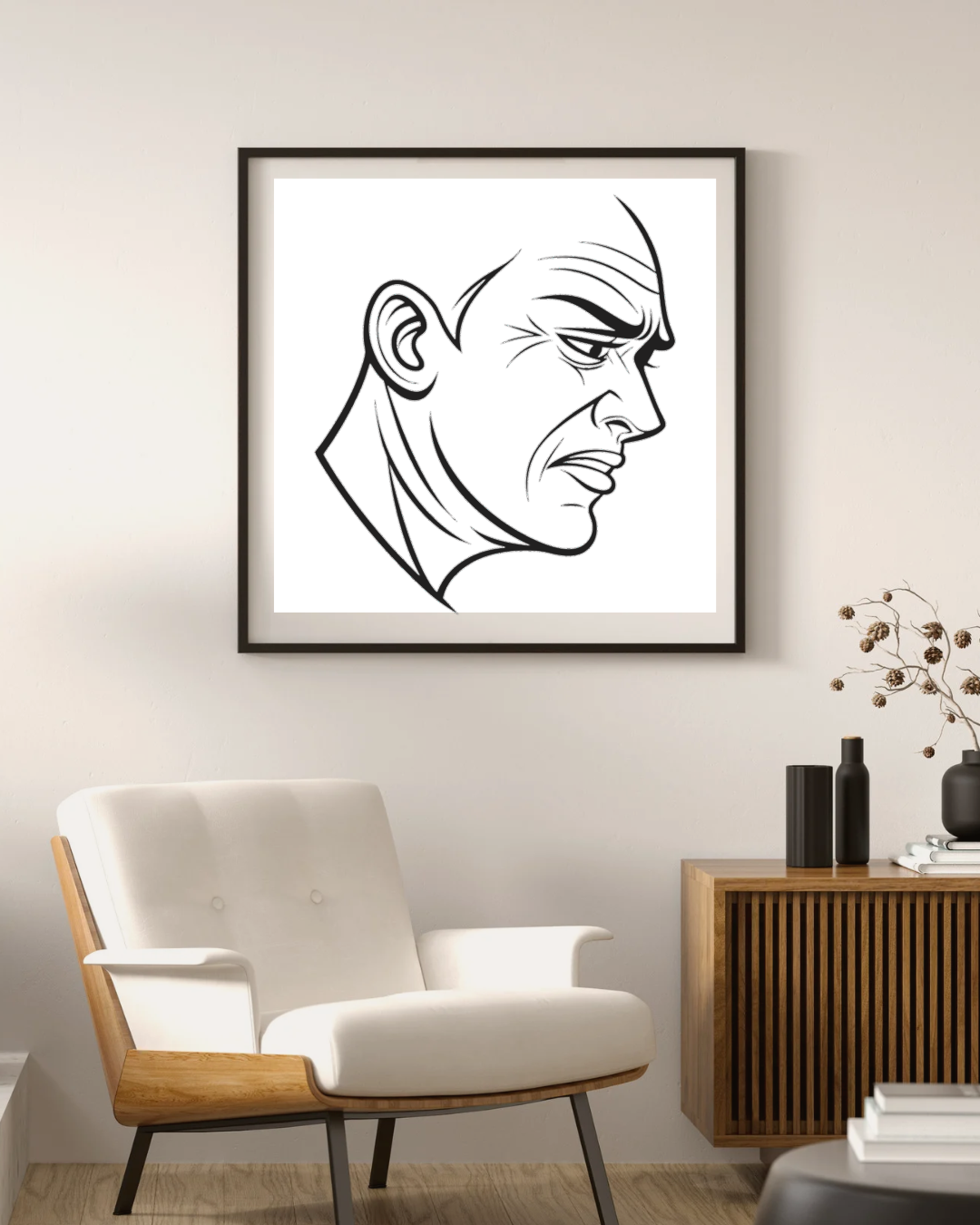 Cadre avec design épuré et créatif en style vectoriel