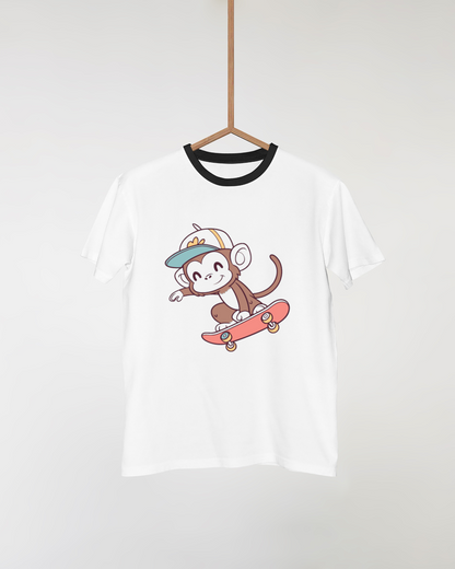 T-shirt avec singe amusant en style urbain pour un look décontracté et original
