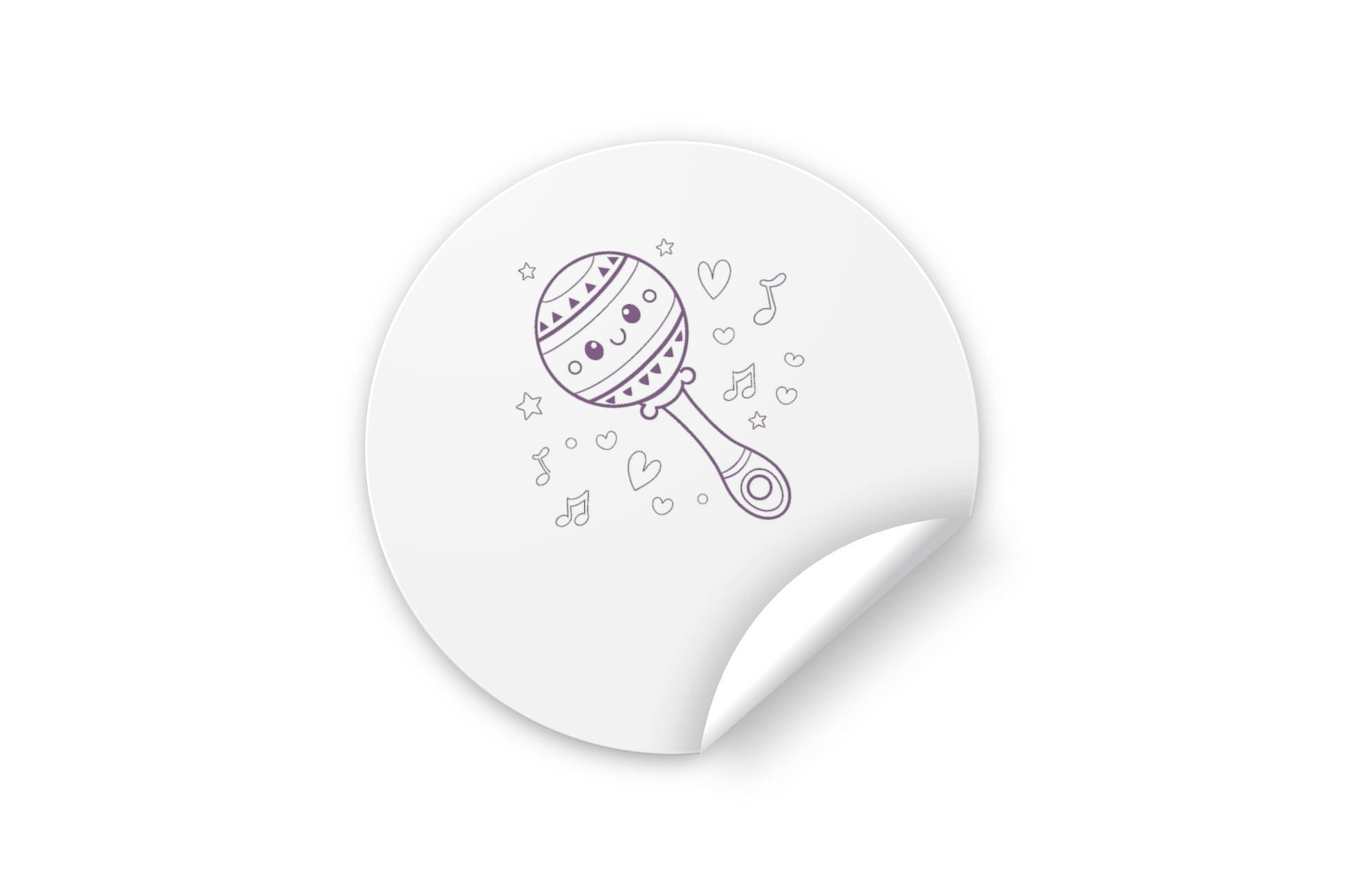 Design maracas kawaii pour stickers, une touche mignonne pour vos projets.