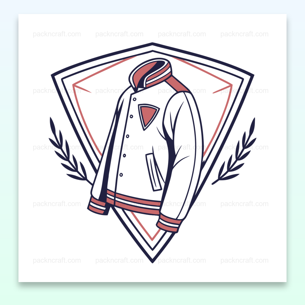Illustration vectorielle de veste varsity en style doodle pour divers usages créatifs.
