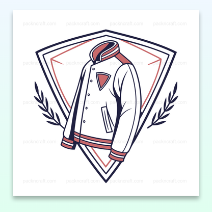 Illustration vectorielle de veste varsity en style doodle pour divers usages créatifs.