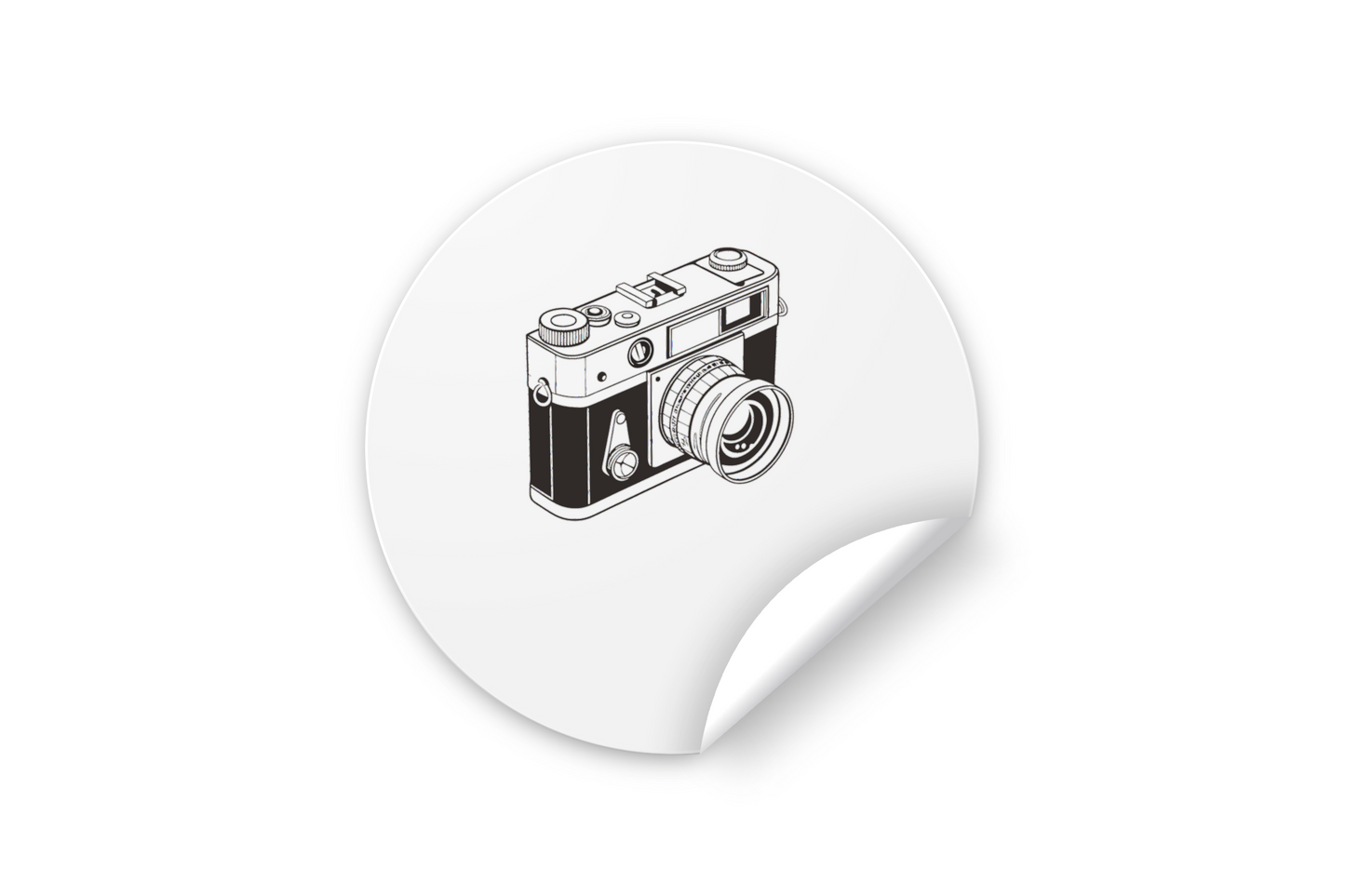 Sticker appareil photo style vintage parfait pour personnaliser vos objets