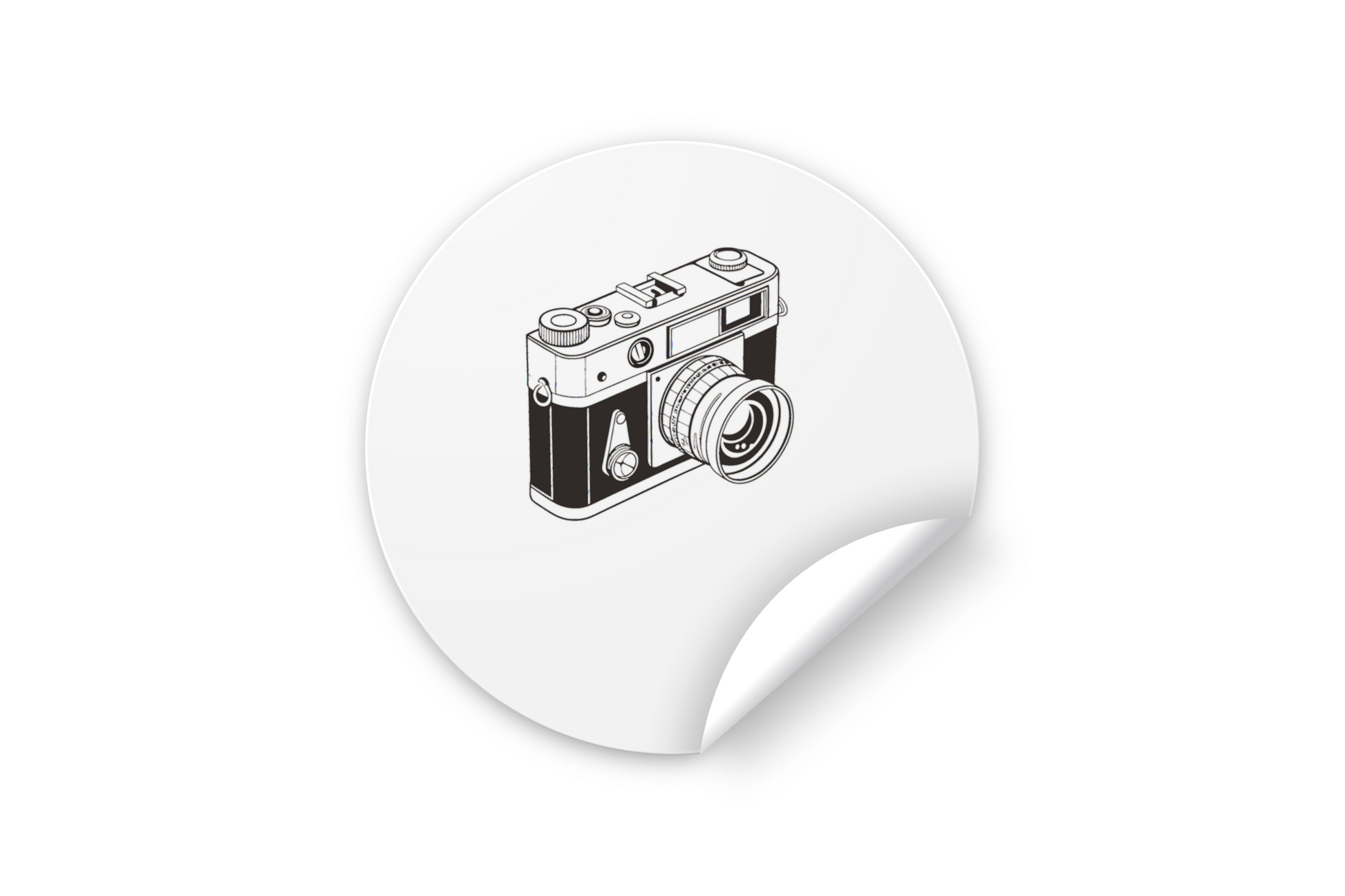 Sticker appareil photo style vintage parfait pour personnaliser vos objets
