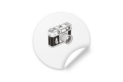 Sticker appareil photo style vintage parfait pour personnaliser vos objets