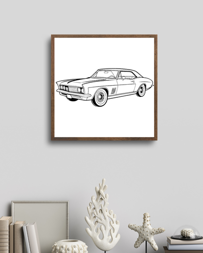 Buick Riviera 1965 Élégante | Style SVG Ligne Vintage