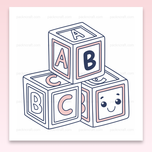 Design kawaii des blocs bébé pour divers projets créatifs.