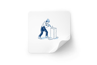 Sculpteur sur Glace à l'Oeuvre | SVG Vintage | Hiver