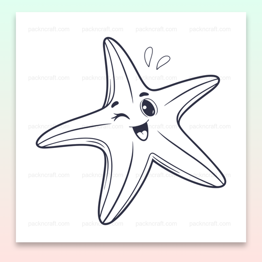 Illustration d'une étoile de mer joyeuse pour projets DIY et déco.