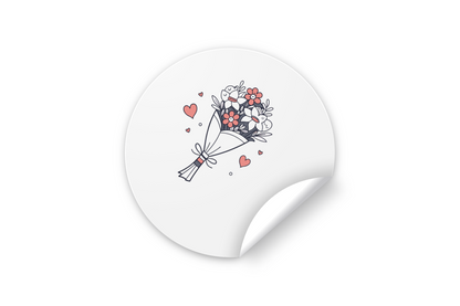 Sticker de bouquet de mariage vintage pour embellir vos projets créatifs