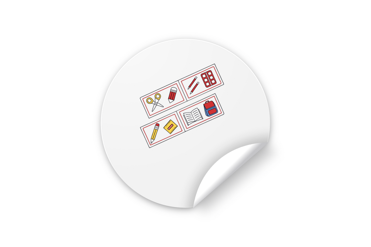 Sticker créatif avec icône numérique sur fond blanc pour papeterie inspirée