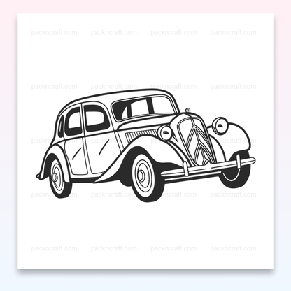 Citroën Vintage | Art SVG Rétro | Thème Voiture