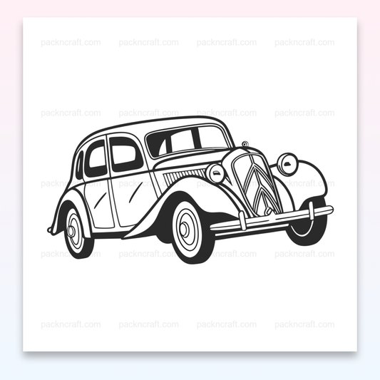 Citroën Vintage | Art SVG Rétro | Thème Voiture