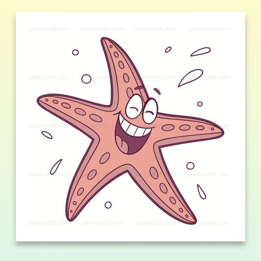 Étoile de mer joyeuse en SVG, idéale pour DIY et papeterie