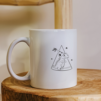 Image de dinosaure kawaii sur mug célébration