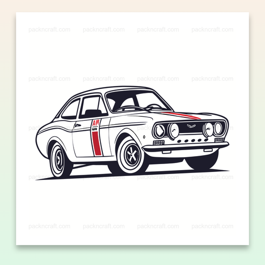 Illustration vintage de voiture classique prête à décorer vos projets., Cadre illustratif de voiture rétro pour décorations vintage élégantes., Mug personnalisé avec illustration de voiture classique pour amateurs d'automobiles., Sticker de voiture rétro pour personnalisation de matériaux classiques., T-shirt vintage avec illustration de voiture pour passionnés de rétro.