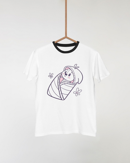 T-shirt avec ourson adorable en doodle style minimaliste et charmant