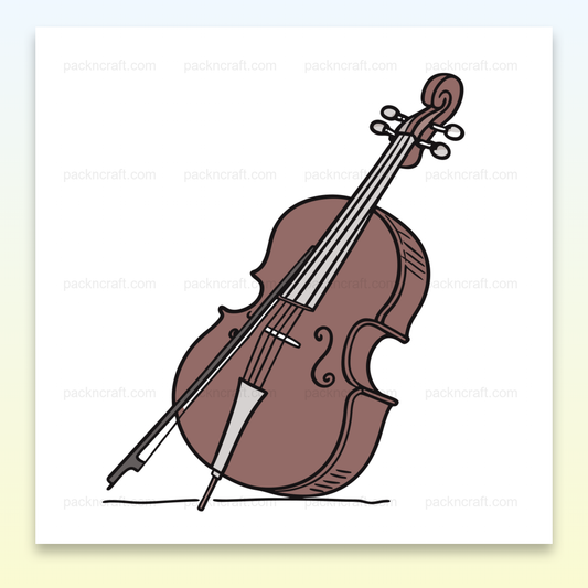 Illustration artistique de violoncelle en format SVG pour projets créatifs