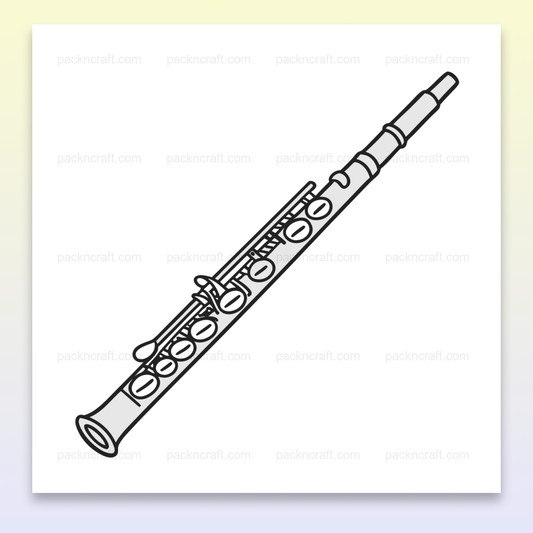 Illustration vectorielle d'une flûte, idéale pour la décoration musicale et les projets éducatifs.