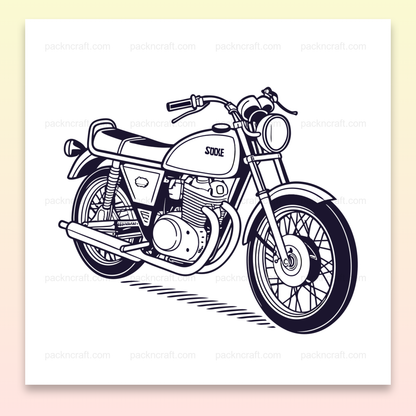 Illustration vintage de la moto Suzuki GT750 1971 pour projets créatifs